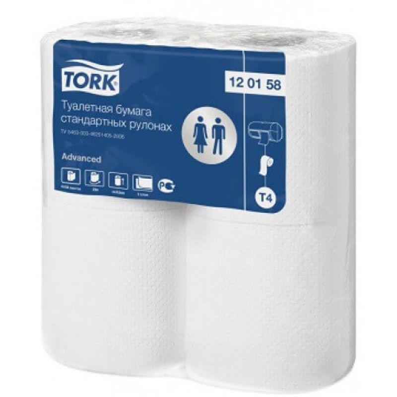 120158 Tork Advanced туалетная бумага в стандартных рулонах, T4