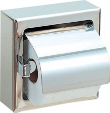 Держатель  для 1 рулона туалетной  бумаги с крышкой  квадратный из нержавеющей стали  глянцевый
