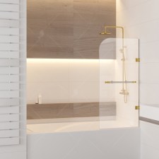 Шторка на ванну RGW SC-10 Screens, 800мм., прозрачное/белый-золото