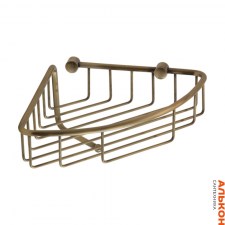 Полка для ванной Veragio Basket VR.GFT-9055.BR угловая 22х22хh12 см, бронза