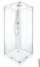 Душевая кабина IDO Showerama 10-5 Comfort 90х90, квадратная, профиль белый, прозрачное стекло