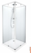 Душевая кабина IDO Showerama 10-5 Comfort 90х90, квадратная, профиль белый, прозрачное стекло/матовые стекла задние
