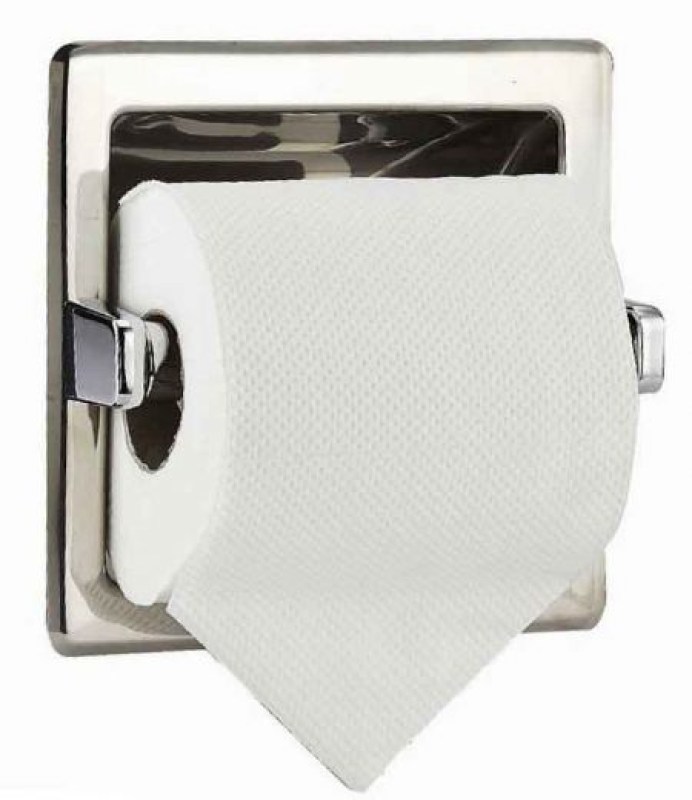 Держатель для 1 рулона туалетной бумаги встраиваемый  квадратный с рамкой
